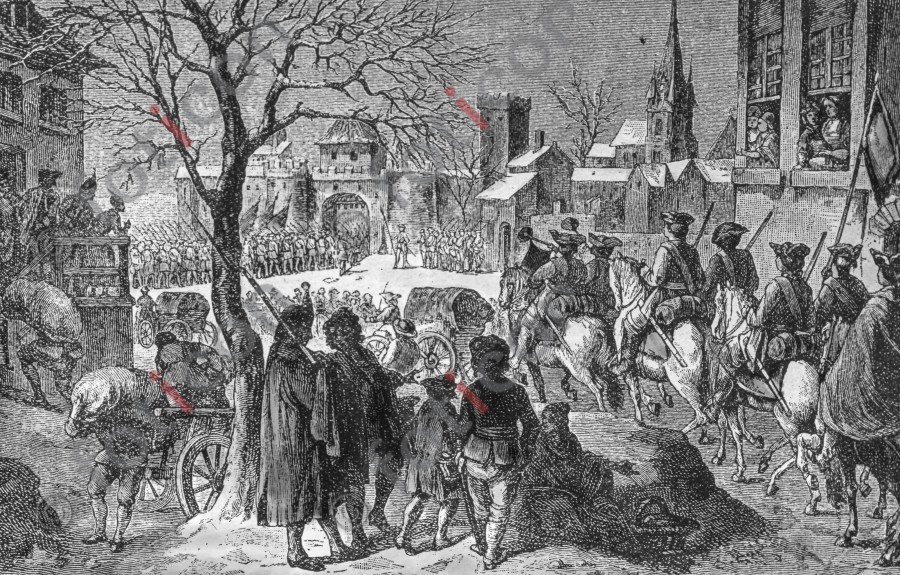 Truppeneinzug zur Zeit Friedrichs des Großen ; Troops served at the time of Frederick the Great (foticon-simon-190-017-sw.jpg)